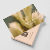 Pampas Grass Foto Innendesigner | QR-Code Visitenkarte