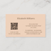 Pampas Grass Foto Innendesigner | QR-Code Visitenkarte (Rückseite)