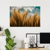 Pampas Grass Foto Realistisch Poster (Heimbüro)
