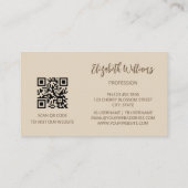 Pampas Grass Foto Realistisch | QR-Code Visitenkarte (Rückseite)