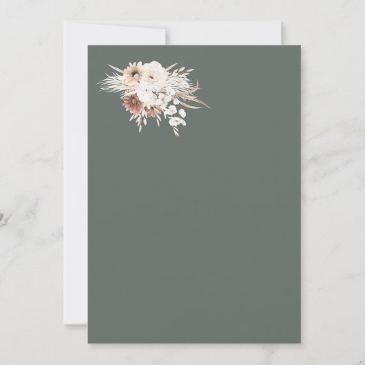 Pampas Grass Geburtstagsparty Einladung (Rückseite)