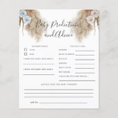 Pampas Grass Gender Reveal Baby Predictions Game (Vorderseite)