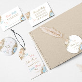 Pampas Grass Gender Reveal Er oder sie danke Ihnen Runder Aufkleber