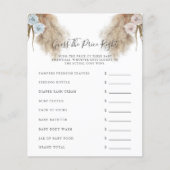 Pampas Grass Gender Reveal Party schätzen den Prei (Vorderseite)