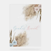 Pampas Grass Gender Reveal Party-Zeichen Acrylschild (Vorderseite)