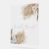 Pampas Grass Gender Reveal Party-Zeichen Acrylschild (Winkel)