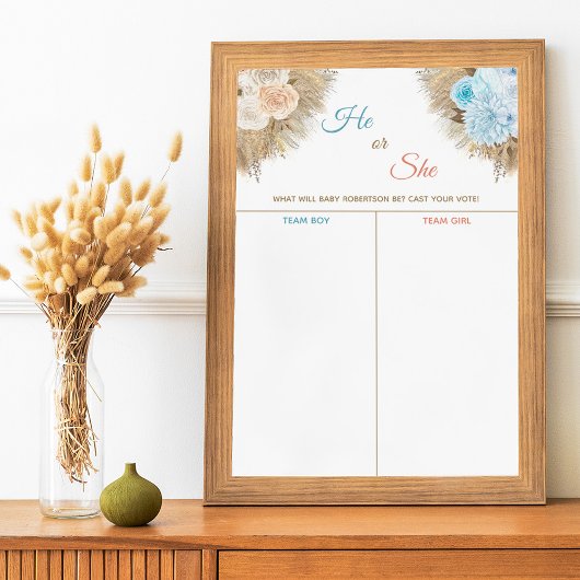 Pampas Grass Gender Reveal vermasselt Ihre Stimme Poster