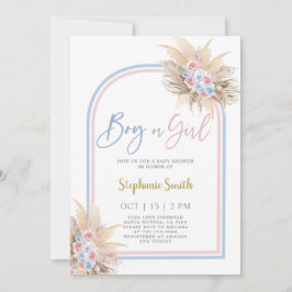 Pampas Grass Gender Reveve Einladung