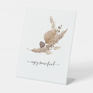 Pampas Grass Genießen Sie ein Baby-Duschzeichen Sockelschild