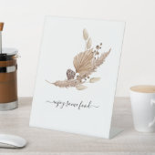 Pampas Grass Genießen Sie ein Baby-Duschzeichen Sockelschild (In SItu)