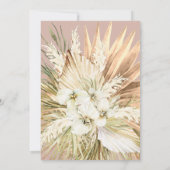 Pampas Grass getrocknete Blume Bouquet Mauve Weddi Einladung (Rückseite)