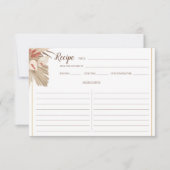 Pampas Grass getrocknete Palmrezeptur-Karte (Vorderseite)