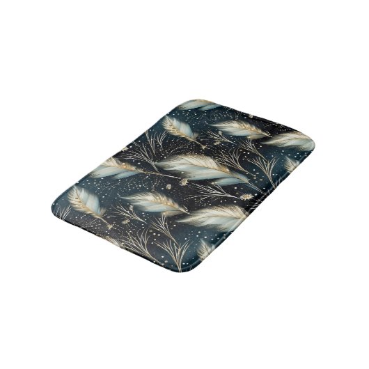 Pampas Grass Glitzer Badematte (Schrägansicht)