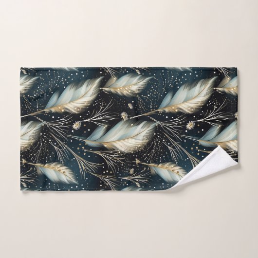 Pampas Grass Glitzer Badhandtuch Set (Handtuch)
