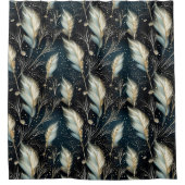 Pampas Grass Glitzer Duschvorhang (Vorderseite)