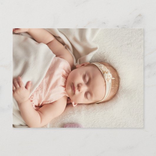 Pampas Grass Gold Arch Foto Taufe Weihnachten Einladungspostkarte (Rückseite)