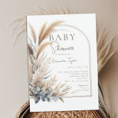 Pampas Grass Greenery Boho Neutral Baby Shower Einladung