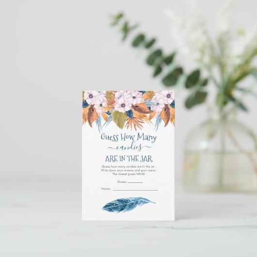 Pampas Grass Guess Candies im Jar Game Visitenkarte (Stehend Vorderseite)