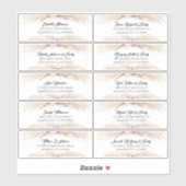Pampas Grass Guest Names Address Labels (Blatt)