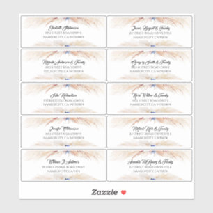 Pampas Grass Guest Names Address Labels