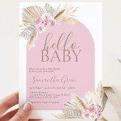 Pampas Grass Hello Baby Dusche Einladung