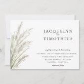 Pampas Grass Hochzeit bemalt Einladung (Vorderseite)