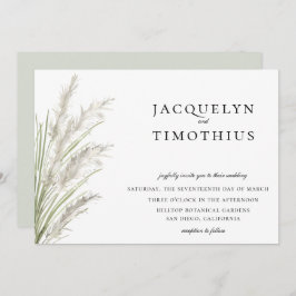 Pampas Grass Hochzeit bemalt Einladung