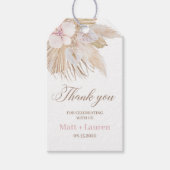 Pampas Grass Hochzeit Geschenkanhänger (Vorderseite)