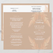 Pampas Grass Hochzeitfeier Botanisch geflochten (Vorne/Hinten)