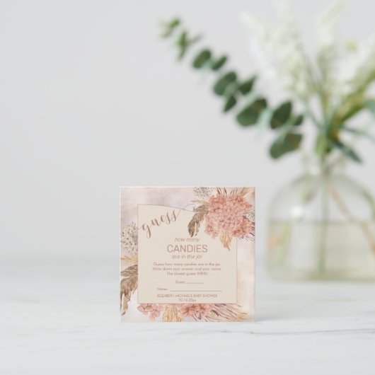 Pampas Grass Hydrangea Blooms | Kanadier im Jar Begleitkarte (Stehend Vorderseite)