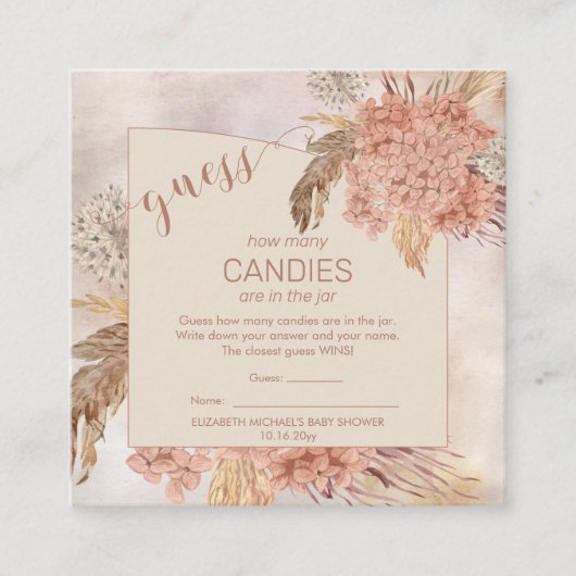 Pampas Grass Hydrangea Blooms | Kanadier im Jar Begleitkarte (Vorderseite)