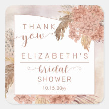 Pampas Grass | Hydrangeas Brautparty Vielen Dank