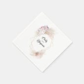 Pampas Grass King Protea Blumenzeremonie Serviette (Ecke)