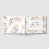 Pampas Grass King Protea Floral Wedding Gästebuch (Voll)