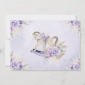 Pampas Grass Lila Blumenrockpferd Geburtstag Einladung (Rückseite)