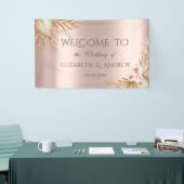 Pampas Grass Luxury Rose Gold Wedding Banner (Messeveranstaltung)