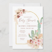 Pampas Grass Mexican Fiesta Baby Dusche Einladung (Vorderseite)