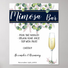 Pampas Grass Mimosa Bar Brautparty, Hochzeit Poster