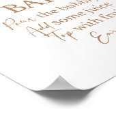 Pampas Grass Mimosa Bar Poster (Ecke)