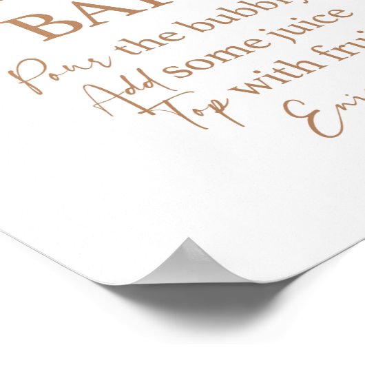 Pampas Grass Mimosa Bar Poster (Ecke)