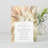 Pampas Grass Modern Boho Bridal Polterabend Einladung (Stehend Vorderseite)
