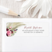 Pampas Grass Modern Boho Burgundy (Insitu)