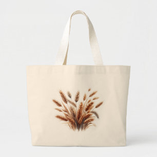 Pampas Grass Modern Boho Floral für Herbst & Herbs Jumbo Stoffbeutel