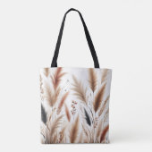 Pampas Grass Modern Boho Floral für Herbst & Herbs Tasche (Rückseite)