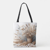 Pampas Grass Modern Boho Floral für Herbst & Herbs Tasche (Rückseite)