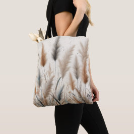 Pampas Grass Modern Boho Floral für Herbst & Herbs Tasche