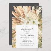 Pampas Grass Modern Boho Hochzeit Probe Dinner Einladung (Vorne/Hinten)