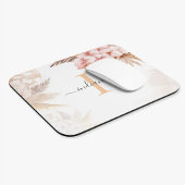 Pampas Grass Monogram Initial Name Script Mousepad