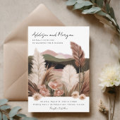 Pampas Grass Neutrale Wüste Landschaft Boho Weddin Einladung