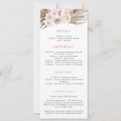 Pampas Grass Neutrals Beach Weekend Bachelorette Einladung (Rückseite)